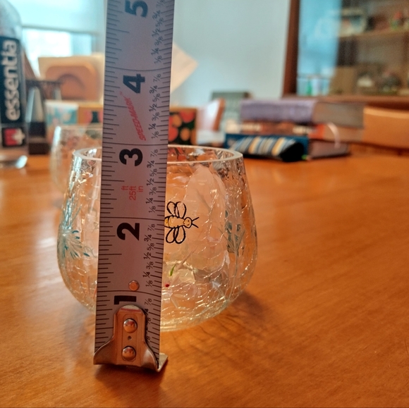 Glass Tea Light Candle Holders Set of Two - Picture 5 of 5